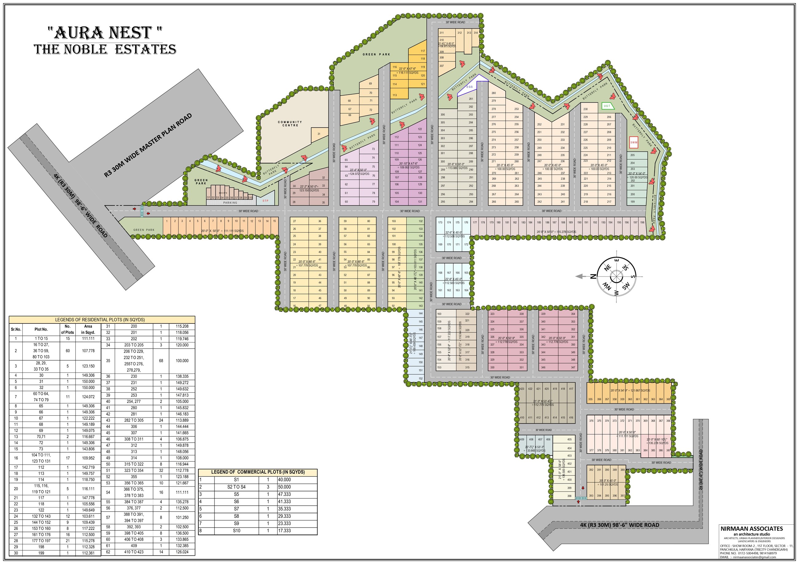 Aura Nest — The Noble Estates master layout plan